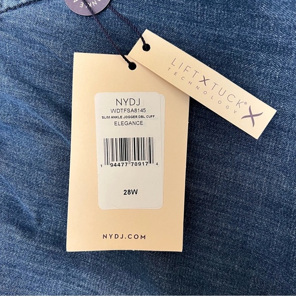 NYDJ Slim Ankle Jogger Lightweight Denim Jean Pants in Elegance - Size 28W - Picture 7 of 8